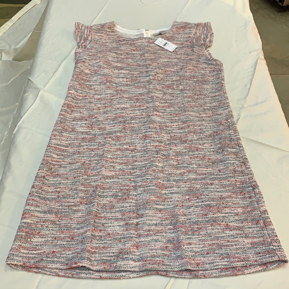 NEW black, gray & pink cap sleeve size 10 dress